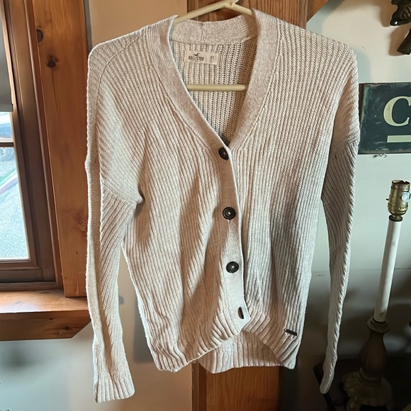 Cream Hollister cardigan - Picture 1 of 4